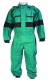 Zateplená pracovní kombinéza KMB LUXUS krytý zip pružné náplety na rukávech a nohavicích zeleno/černá