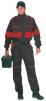 Kombinéza CXS ROBERT bavlna elastický pas náplety na rukávech a nohavicích prodloužená černo/červená