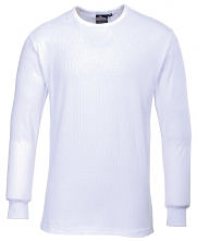 Tričko PW TERMO KLASIK BA/PES žebrovaný úplet dlouhý rukáv kulatý průkrčník bílé