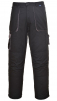 Montérkové kalhoty TEXO do pasu černo/šedé prodloužené velikost L