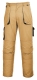 Montérkové kalhoty PW TEXO Contrast do pasu BA/PES mnoho kapes khaki/černé