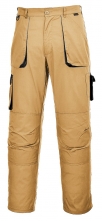 Montérkové kalhoty PW TEXO Contrast do pasu BA/PES mnoho kapes khaki/černé