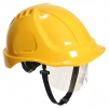 Ochranná průmyslová přilba Endurance Plus Visor ABS oční štít podbradní pásek račna žlutá