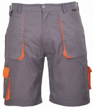 Krátké pracovní kalhoty TEXO Contrast šedo/oranžové velikost XXL