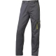 Montérkové kalhoty DELTA PLUS MACH 6 PANOSTYLE do pasu PES/bavlna rovný střih poutka na opasek šedo/zelené