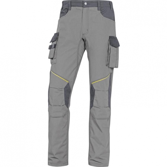 Montérkové kalhoty DELTA MACH CORPORATE NEW do pasu PES/BA světle šedé/tmavě šedé