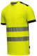 Tričko HiVis PW3 BA/PES krátký rukáv segmentované vodorovné reflexní pruhy HV žluté