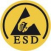 Symbol atestu ESD - kontrola a eliminace elektrostatického výboje - Stránka se otevře v novém okně