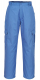 Antistatické pracovní kalhoty do pasu ESD pohodlné 6 kapes pružný pas světle modré