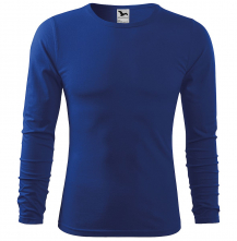 Tričko Fit-T LS bavlna 160g dlhý rukáv pánske středně modrá