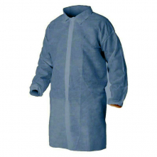 Plášť SAM materiál netkaný PP zapínání suchý zip bez kapes stojáček modrý