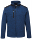 Mikina PW KX3 Venture fleece zesílená ramena kapsy na zip melírovaná středně modrá/černá