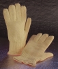 Rukavice PANDA HEAVY aramidové prstové pletené 2 vrstvé protipořezové tepluodolné 300°C délka 35 cm žluté
