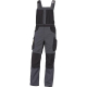 Montérkové kalhoty DELTA MACH SPIRIT 2 s náprsenkou a zipem PES/BA zesílená kolena a rozkrok šedo/černé