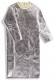 Zástěra slévačská pokovená tepelně odolná PREOX HEAT s dlouhými rukávy otevřená záda s řetízkem 1300 mm stříbrná