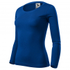 Tričko Malfini Fit-T 160 100 % bavlna dlouhý rukáv dámské kulatý průkrčník lehce vypasované královské modré