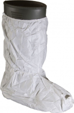 Návleky na obuv CHEMSPLASH vysoké jednorázové antistatické elastické kotníky a horní okraj PVC podrážka bílé