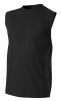 Tričko BERU 160 bez rukávů bavlna obšitý kulatý průkrčník a otvory na ruce černé