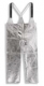Ochranné žáruodolné kalhoty K-370/Abz pokovené slévačské rozparek integrované šle délka 115 cm stříbrné
