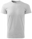 Tričko Malfini Basic 160 bavlněné s viskózou bezešvý střih trupu kulatý průkrčník silikonová úprava světle šedý melír