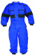 Zateplená pracovní kombinéza KMB LUXUS krytý zip pružné náplety na rukávech a nohavicích modro/černá