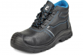 Pracovní kotníková obuv CERVA RAVEN XT O1 SRC kožená měkký límec PU/PU ochrana špice černo/modrá