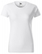 Tričko Malfini Basic 160 dámské bavlněné krátký rukáv bezešvý projmutý střih trupu kulatý průkrčník bílé