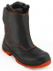 Slévačská obuv ATNA TOP S3 HI-3 HRO WG SRC zvýšený kotníček kompozitní tužinka a planžeta prvky černo/oranžová