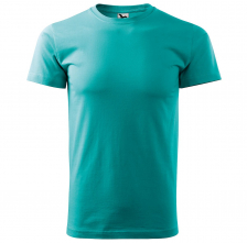 Tričko Malfini Basic 160 bavlněné krátký rukáv bezešvý střih trupu kulatý průkrčník silikonová úprava emerald zelené
