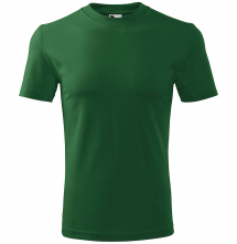 Tričko Malfini Classic 160 bavlněné krátký rukáv bezešvý střih trupu kulatý průkrčník tmavě zelené