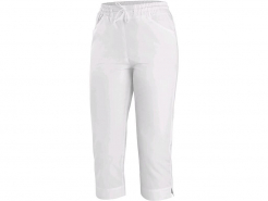 Kalhoty CXS AMY dámské do pasu 3/4 délka s elastanem šikmé vsazené kapsy pružný pas se šňůrkou bílé