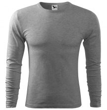 Tričko Essential Heavy Long Sleeve organická bavlna dlouhý rukáv světle šedý melír