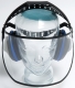 Ochranný obličejový štít Hellberg SAFE 1 v kombinaci s chrániči sluchu EH4 polykarbonátový délka 200 mm čirý