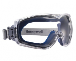 Ochranné uzavřené brýle Honeywell DURAMAXX měkká těsnící linie textilní guma šedo/modrý rámeček HC/AF čiré