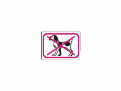 Samolepka Zákaz vstupu se psem symbol bez textu 150x105mm červeno/bílo/černá