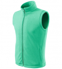 Vesta Malfini NEXT fleecová límec stojáček zapínání na zip šikmé kapsy u pasu světle zelená