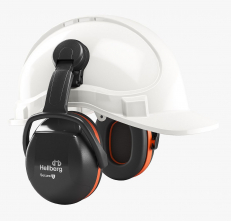 Mušlové chrániče sluchu Hellberg SECURE 3C na přilbu SNR 31 výškově nastavitelné černo/oranžové