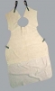 Kožená svářečská zástěra PUTA dlouhá dělená 132x84 cm s límcem hovězí štípenka šedá