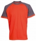 Tričko CXS OLIVER ORION bavlna 180 g krátký rukáv kulatý průkrčník oranžovo/šedé