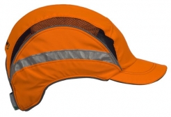 Čepice se skořepinou PROTECTOR FB3 CLASSIC HV zkrácený kšilt protažená do týla výstražně oranžová