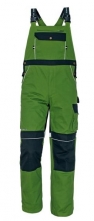 Montérkové kalhoty CERVA STANMORE s laclem PES/BA zdvojená kolena kovové zipy trávově zelené/černé