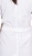 Plášť EVA dámský dlouhý rukáv - detail opasku na zádech - bílý - Stránka se otevře v novém okně