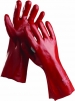 Rukavice CERVA REDSTART PVC máčené délka 27 cm červené