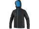 Softshellová bunda CXS Durham stažené rukávy kapsy na zip tmavě černo / modrá