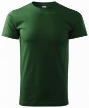 Tričko Malfini Heavy 200 bavlněné krátký rukáv bezešvý střih trupu kulatý průkrčník tmavě zelené
