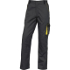 Montérkové kalhoty DELTA PLUS D-MACH do pasu PES/bavlna zesílená kolena šikmé kapsy šedo/žluté