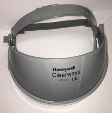 Držák štítu CLEARWAYS na hlavu s chráničem čela elastická nastavovací páska bez zorníku šedý