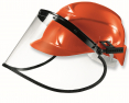 Ochranný obličejový štít UVEX 540 x 195 mm včetně držáku na přilbu (bez přilby) dielektrický nemlživý čirý