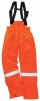 Kalhoty BIZFLAME PLUS do pasu se šlemi antistatické zateplené nehořlavé oranžové velikost XXL