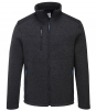 Mikina PW KX3 Venture fleece zesílená ramena kapsy na zip melírovaná šedo/černá